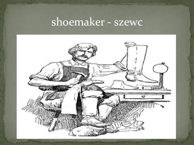 shoemaker - szewc