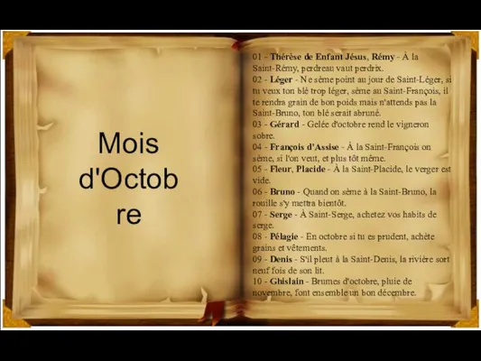 Mois d'Octobre 01 - Thérèse de Enfant Jésus, Rémy -