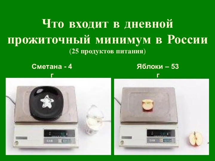 Что входит в дневной прожиточный минимум в России (25 продуктов