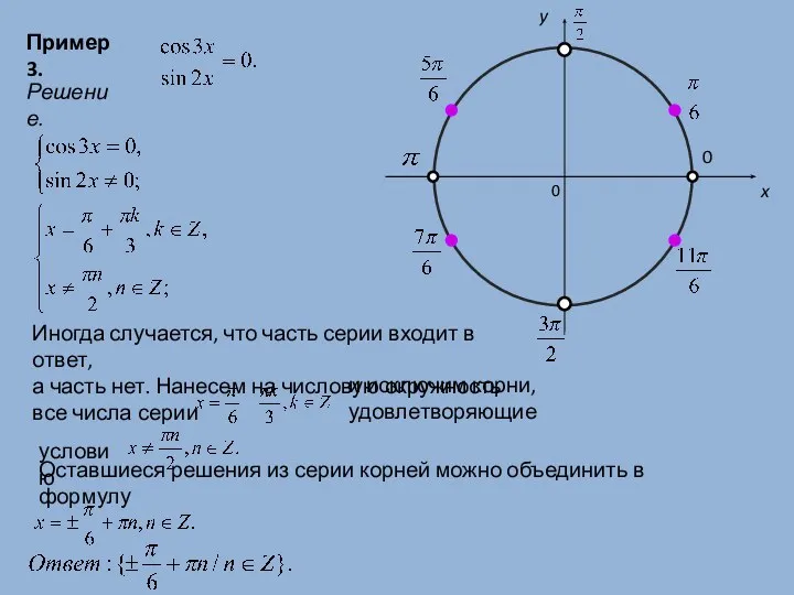 Пример 3. Решение. Иногда случается, что часть серии входит в