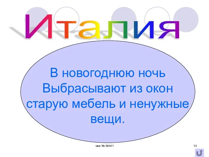 ммс № 59441 Италия В новогоднюю ночь Выбрасывают из окон старую мебель и ненужные вещи.