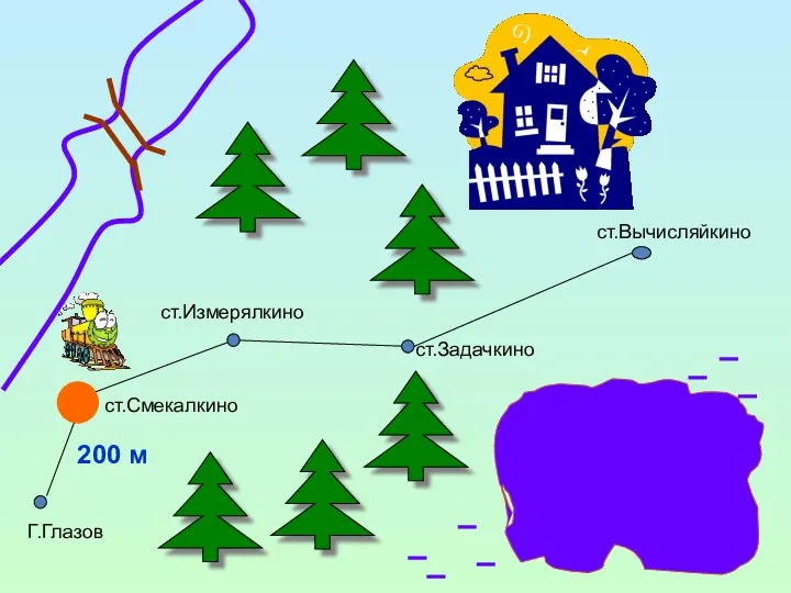 Г.Глазов ст.Смекалкино ст.Измерялкино ст.Задачкино ст.Вычисляйкино 200 м