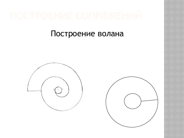 Построение сопряжений Построение волана