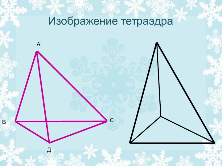 Изображение тетраэдра А В С Д