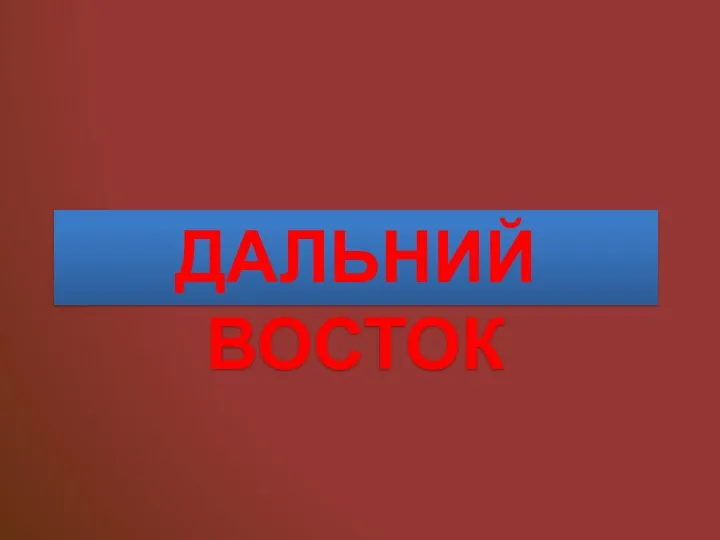 ДАЛЬНИЙ ВОСТОК