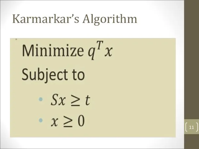 Karmarkar’s Algorithm