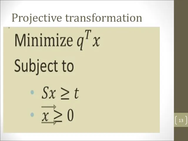 Projective transformation