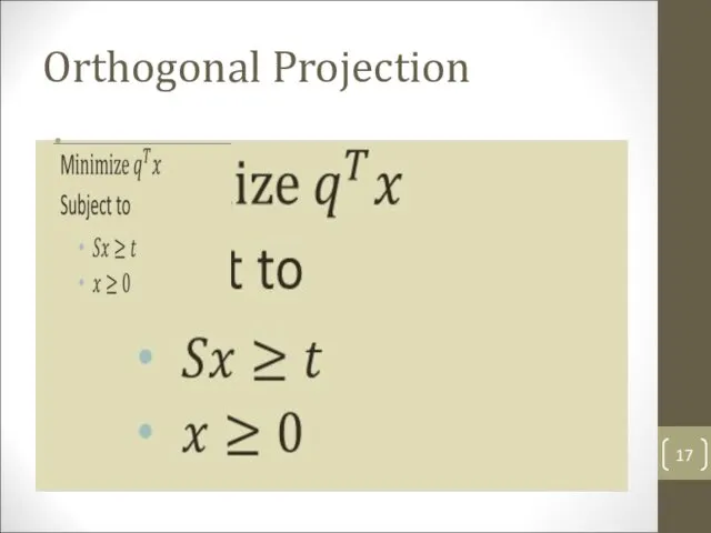 Orthogonal Projection