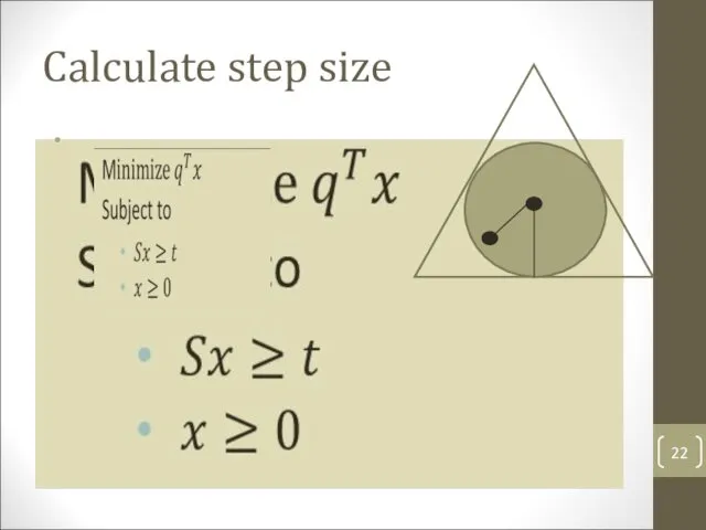 Calculate step size