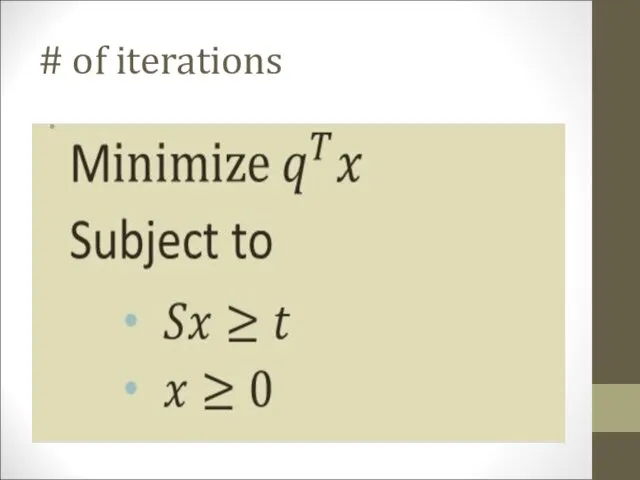 # of iterations