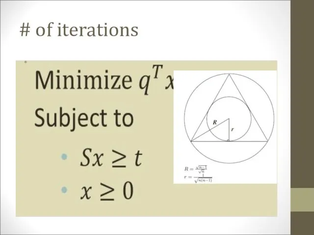 # of iterations