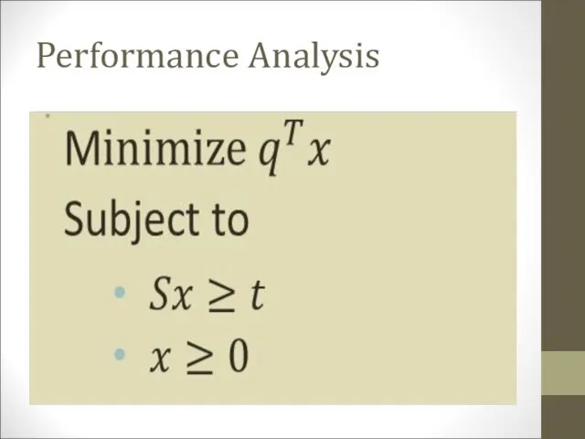 Performance Analysis