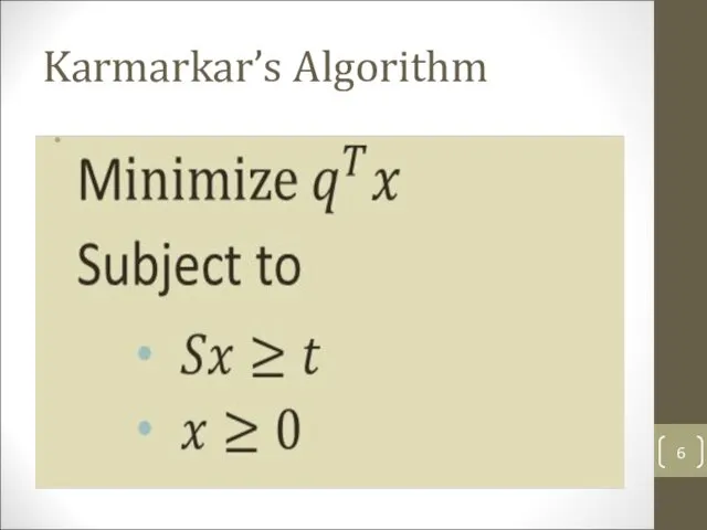Karmarkar’s Algorithm