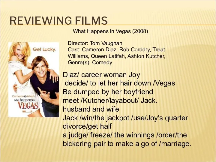 REVIEWING FILMS Diaz/ career woman Joy decide/ to let her