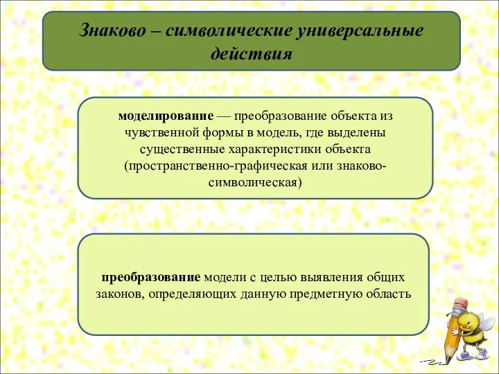 преобразование модели с целью выявления общих законов, определяющих данную предметную