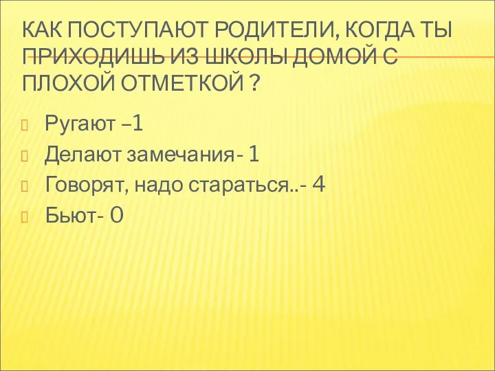 КАК ПОСТУПАЮТ РОДИТЕЛИ, КОГДА ТЫ ПРИХОДИШЬ ИЗ ШКОЛЫ ДОМОЙ С