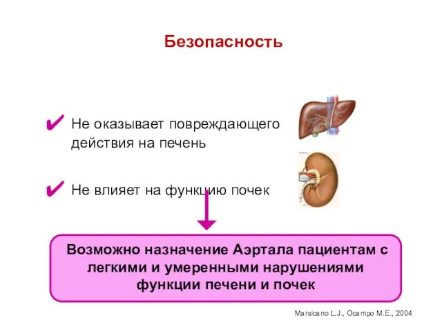 Не оказывает повреждающего действия на печень Не влияет на функцию