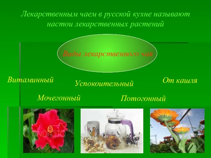 Лекарственным чаем в русской кухне называют настои лекарственных растений Виды лекарственного чая Витаминный