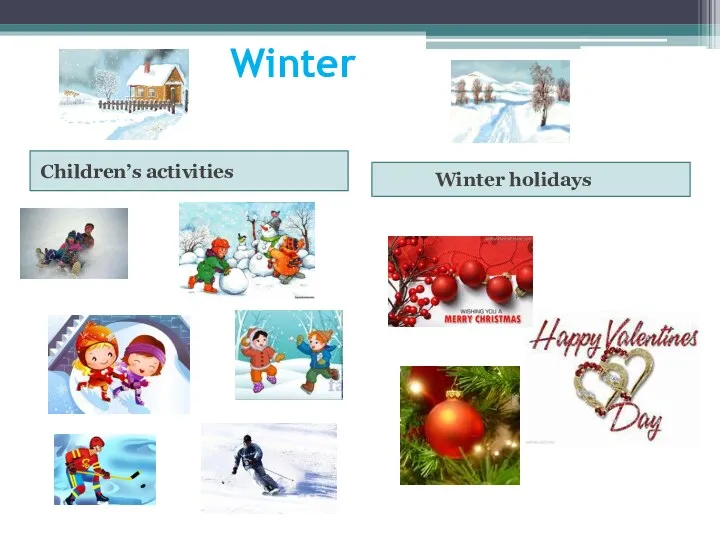 Winter Children’s activities Winter holidays