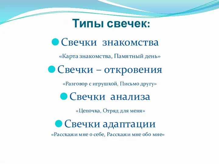 Типы свечек: Свечки знакомства «Карта знакомства, Памятный день» Свечки –