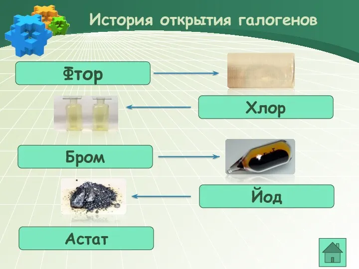 Фтор История открытия галогенов Хлор Бром Йод Астат