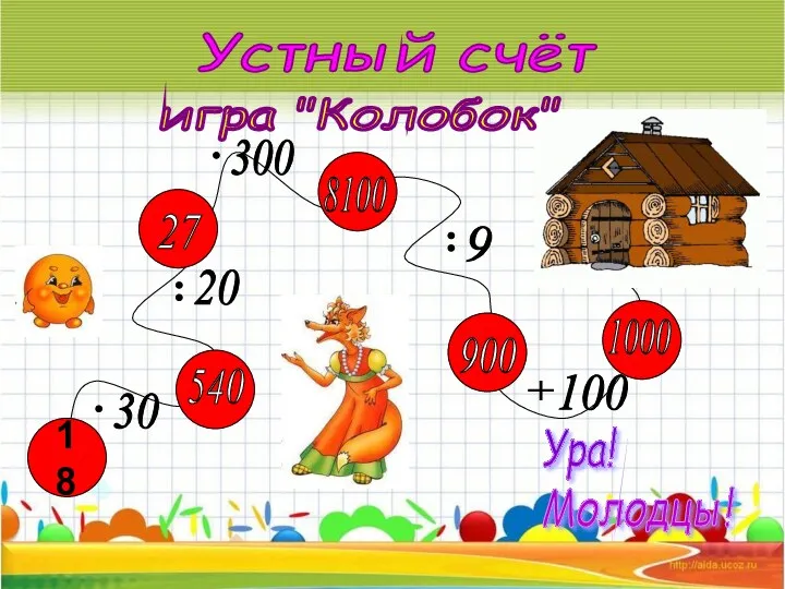 Устный счёт 18 . 30 . . 20 . 300