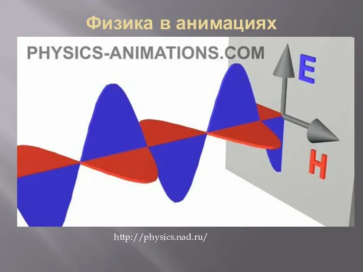 Физика в анимациях http://physics.nad.ru/