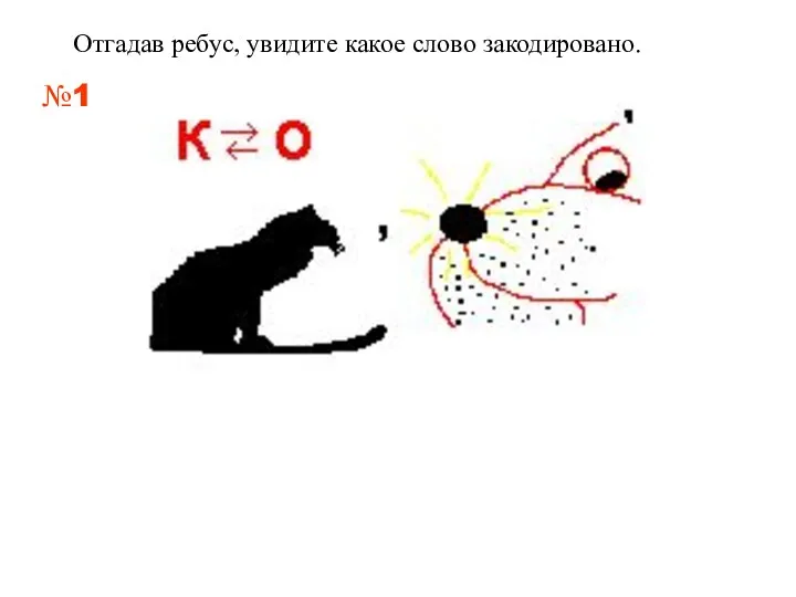 Отгадав ребус, увидите какое слово закодировано. №1