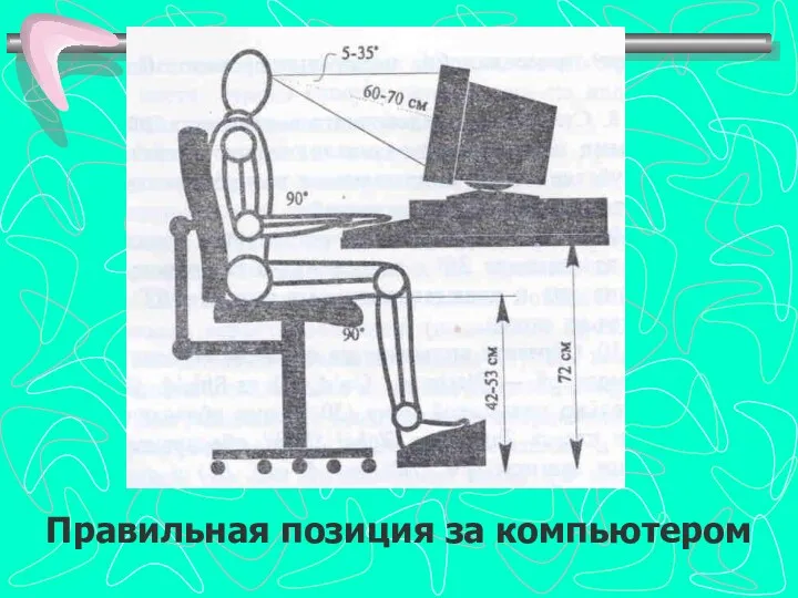 Правильная позиция за компьютером