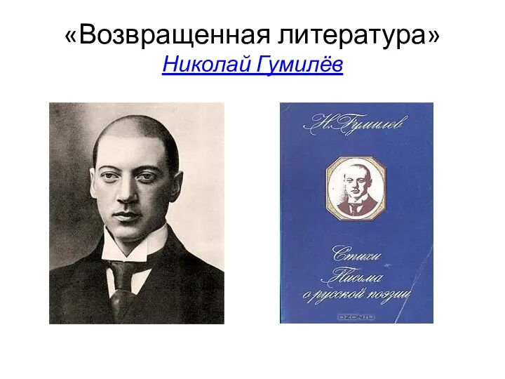 «Возвращенная литература» Николай Гумилёв