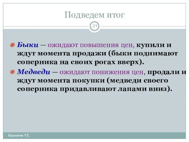 Подведем итог Быки — ожидают повышения цен, купили и ждут