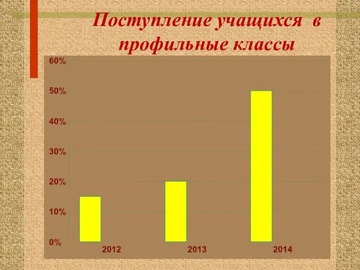 Поступление учащихся в профильные классы