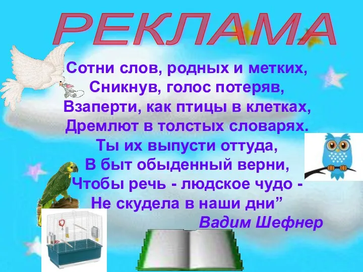 Реклама Толковому словарю русского языка С.И.Ожегова