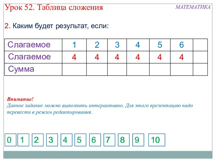 2. Каким будет результат, если: Внимание! Данное задание можно выполнить