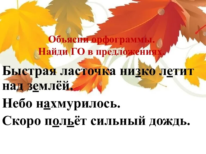 Быстрая ласточка низко летит над землёй. Небо нахмурилось. Скоро польёт