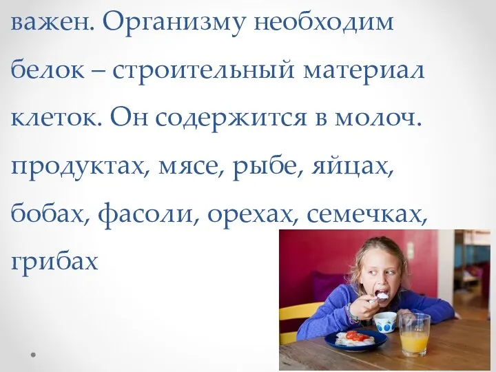 Завтрак для подростков особенно важен. Организму необходим белок – строительный