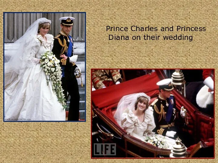 Prince Charles and Princess Diana on their wedding