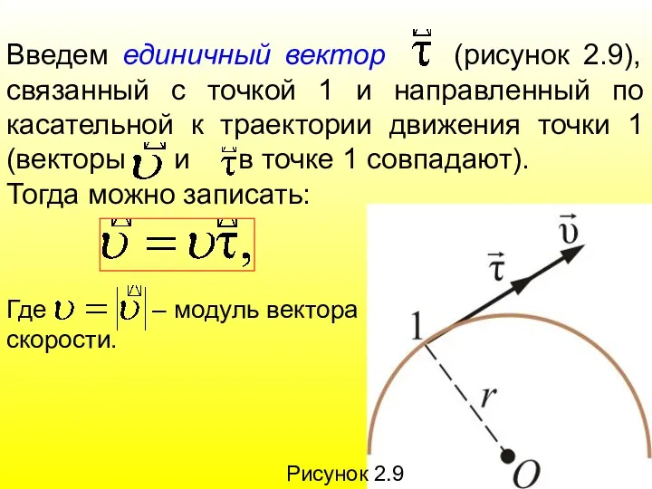 Введем единичный вектор (рисунок 2.9), связанный с точкой 1 и
