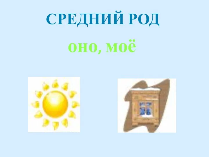 СРЕДНИЙ РОД оно, моё