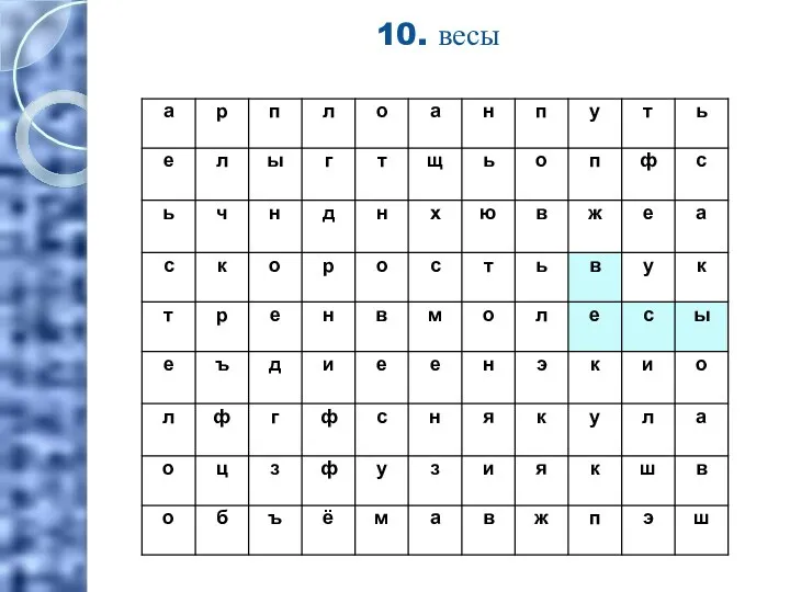 10. весы