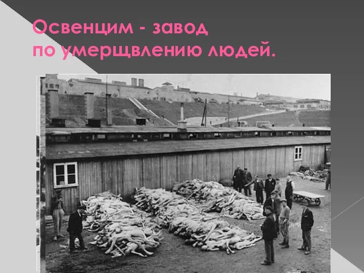 Освенцим - завод по умерщвлению людей.