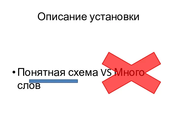 Описание установки Понятная схема VS Много слов