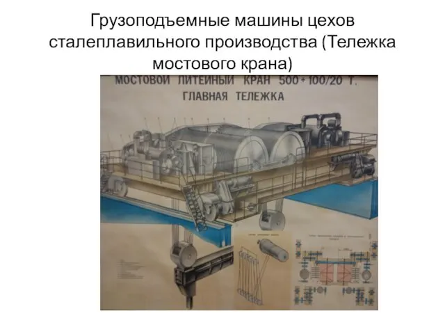 Грузоподъемные машины цехов сталеплавильного производства (Тележка мостового крана)
