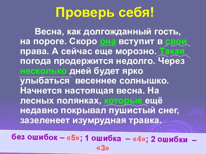 Проверь себя! Весна, как долгожданный гость, на пороге. Скоро она