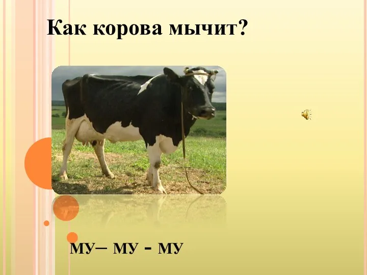 му– му - му Как корова мычит?