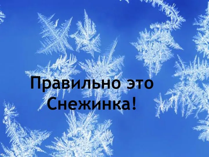 Правильно это Снежинка!