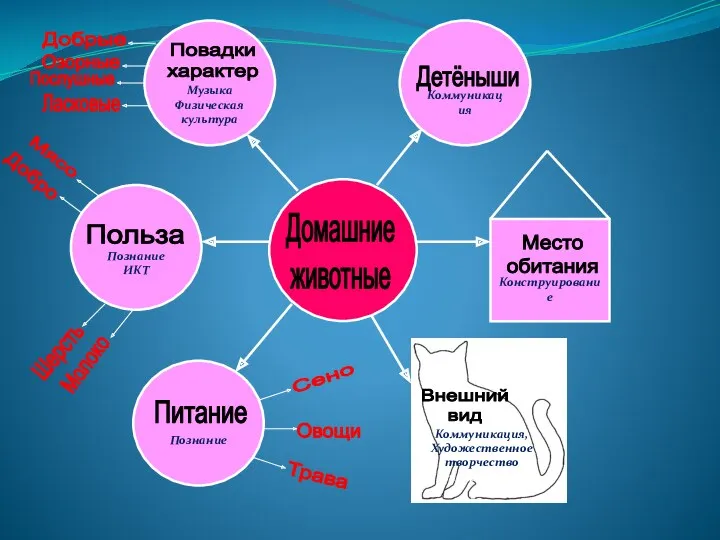 Коммуникация Познание Музыка Физическая культура Познание ИКТ Конструирование Коммуникация, Художественное