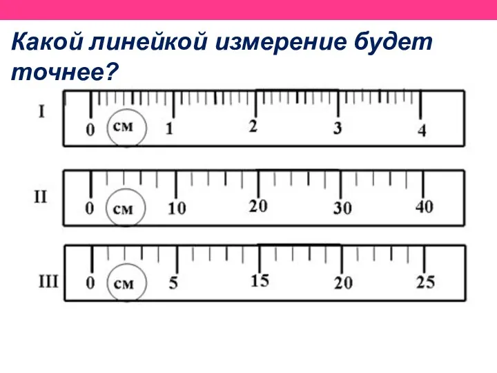 Какой линейкой измерение будет точнее?