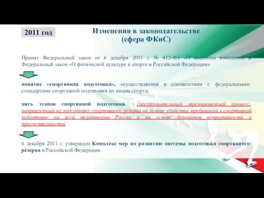 Принят Федеральный закон от 6 декабря 2011 г. № 412-ФЗ