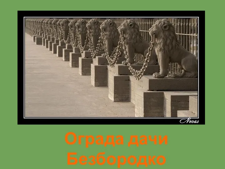 Ограда дачи Безбородко 29 львов